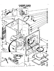 Cabinet Parts parts for Sears Dryer 11087557110 from AppliancePartsPros.com