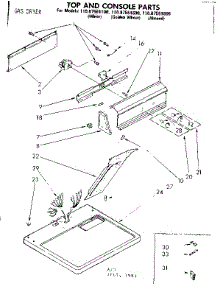 Top And Console Parts parts for Kenmore Dryer 110.87561100 (11087561100, 110 87561100) from AppliancePartsPros.com