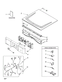 Top And Console Parts parts for Kenmore Dryer 110.87561602 (11087561602, 110 87561602) from AppliancePartsPros.com