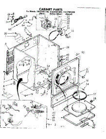 Cabinet Parts parts for Kenmore Dryer 110.87561800 (11087561800, 110 87561800) from AppliancePartsPros.com