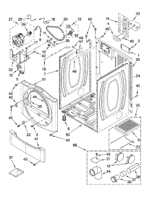 Cabinet Parts parts for Kenmore Dryer 110.87562602 (11087562602, 110 87562602) from AppliancePartsPros.com