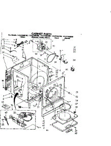 Cabinet Parts parts for Kenmore Dryer 110.87566300 (11087566300, 110 87566300) from AppliancePartsPros.com