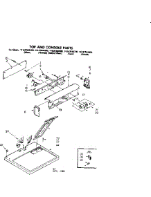 Top And Console Parts parts for Kenmore Dryer 110.87566800 (11087566800, 110 87566800) from AppliancePartsPros.com