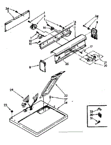 Top And Console Parts parts for Kenmore Dryer 110.87566810 (11087566810, 110 87566810) from AppliancePartsPros.com