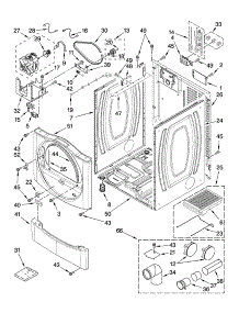 Cabinet Parts parts for Kenmore Dryer 110.87567700 (11087567700, 110 87567700) from AppliancePartsPros.com