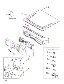 Top And Console Parts parts for Kenmore Dryer 110.87567700 (11087567700, 110 87567700) from AppliancePartsPros.com
