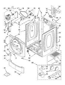 Cabinet Parts parts for Kenmore Dryer 110.87567701 (11087567701, 110 87567701) from AppliancePartsPros.com