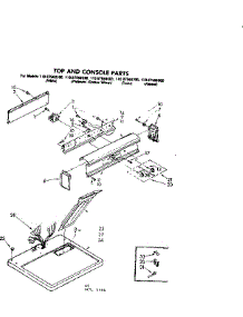 Top And Console Parts parts for Kenmore Dryer 110.87568600 (11087568600, 110 87568600) from AppliancePartsPros.com