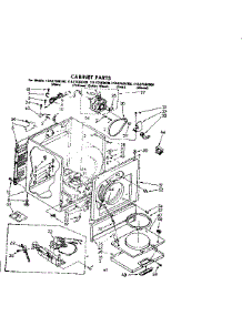 Cabinet Parts parts for Kenmore Dryer 110.87568600 (11087568600, 110 87568600) from AppliancePartsPros.com