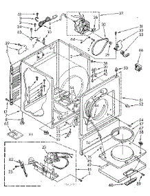 Cabinet Parts parts for Kenmore Dryer 110.87568810 (11087568810, 110 87568810) from AppliancePartsPros.com