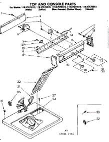 Top And Console Parts parts for Sears Dryer 11087570110 from AppliancePartsPros.com