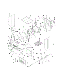 Upper Cabinet / Drum / Heater parts for Kenmore Washer Dryer Combo 417.94814300 (41794814300, 417 94814300) from AppliancePartsPros.com