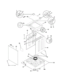 Lower Cabinet / Top parts for Kenmore Washer Dryer Combo 417.94872302 (41794872302, 417 94872302) from AppliancePartsPros.com