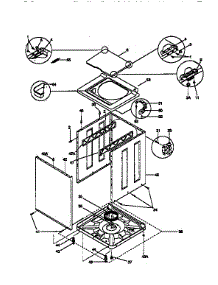 Cabinet, Top Panel, Base parts for Kenmore Washer Dryer Combo 417.97802791 (41797802791, 417 97802791) from AppliancePartsPros.com
