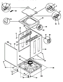 Washer Cabinet parts for Kenmore Washer Dryer Combo 417.97802792 (41797802792, 417 97802792) from AppliancePartsPros.com