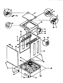 Washer Cabinet parts for Kenmore Washer Dryer Combo 417.97804790 (41797804790, 417 97804790) from AppliancePartsPros.com
