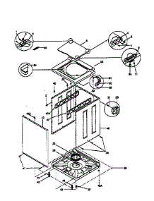 Washer Cabinet parts for Kenmore Washer Dryer Combo 417.97804791 (41797804791, 417 97804791) from AppliancePartsPros.com