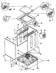 Washer Cabinet parts for Kenmore Washer Dryer Combo 417.97804792 (41797804792, 417 97804792) from AppliancePartsPros.com