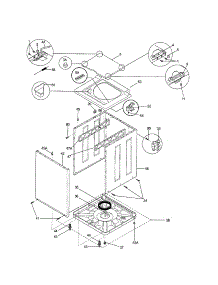 Lower Cabinet / Top parts for Kenmore Washer Dryer Combo 417.97812702 (41797812702, 417 97812702) from AppliancePartsPros.com