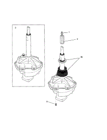 Transmission parts for Kenmore Washer Dryer Combo 417.97812702 (41797812702, 417 97812702) from AppliancePartsPros.com