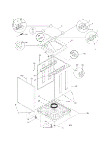Lower Cabinet / Top parts for Kenmore Washer Dryer Combo 417.97812704 (41797812704, 417 97812704) from AppliancePartsPros.com