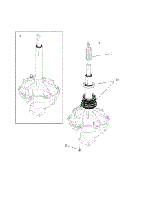 Transmission parts for Kenmore Washer Dryer Combo 417.97812704 (41797812704, 417 97812704) from AppliancePartsPros.com