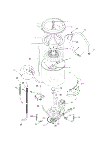 Motor / Tub parts for Kenmore Washer Dryer Combo 417.97822701 (41797822701, 417 97822701) from AppliancePartsPros.com