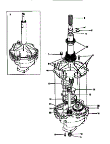 Gearcase / Transmission parts for Kenmore Washer Dryer Combo 417.97864790 (41797864790, 417 97864790) from AppliancePartsPros.com