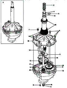Gearcase / Transmission parts for Kenmore Washer Dryer Combo 417.97864791 (41797864791, 417 97864791) from AppliancePartsPros.com