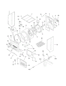 Upper Cabinet / Drum Heater parts for Kenmore Washer Dryer Combo 417.97912702 (41797912702, 417 97912702) from AppliancePartsPros.com