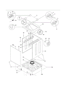 Lower Cabinet / Top parts for Kenmore Washer Dryer Combo 417.97912702 (41797912702, 417 97912702) from AppliancePartsPros.com