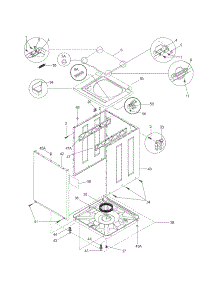 Lower Cabinet / Top parts for Kenmore Washer Dryer Combo 417.97962700 (41797962700, 417 97962700) from AppliancePartsPros.com