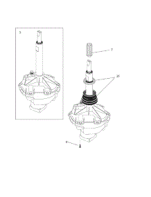 Transmission parts for Kenmore Washer Dryer Combo 417.97962700 (41797962700, 417 97962700) from AppliancePartsPros.com