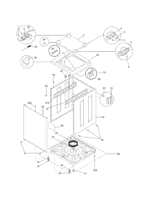 Lower Cabinet / Top parts for Kenmore Washer Dryer Combo 417.97962703 (41797962703, 417 97962703) from AppliancePartsPros.com