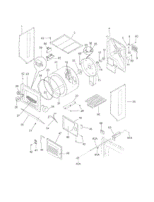 Upper Cabinet / Drum Heater parts for Kenmore Washer Dryer Combo 417.97962703 (41797962703, 417 97962703) from AppliancePartsPros.com