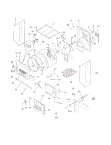Upper Cabinet / Drum Heater parts for Kenmore Washer Dryer Combo 417.97962705 (41797962705, 417 97962705) from AppliancePartsPros.com