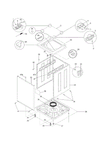 Lower Cabinet / Top parts for Kenmore Washer Dryer Combo 417.97962705 (41797962705, 417 97962705) from AppliancePartsPros.com