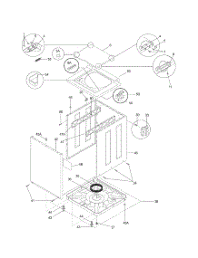 Lower Cabinet / Top parts for Kenmore Washer Dryer Combo 417.97972702 (41797972702, 417 97972702) from AppliancePartsPros.com