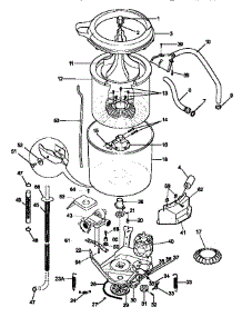 Tub, Basket, And Agitator parts for Kenmore Washer Dryer Combo 417.98702890 (41798702890, 417 98702890) from AppliancePartsPros.com