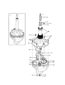 Gearcase / Transmission parts for Kenmore Washer Dryer Combo 417.98702891 (41798702891, 417 98702891) from AppliancePartsPros.com