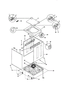 Top And Cabinet parts for Kenmore Washer Dryer Combo 417.98702891 (41798702891, 417 98702891) from AppliancePartsPros.com