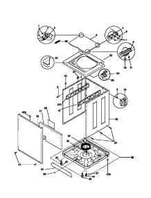 Washer Cabinet parts for Kenmore Washer Dryer Combo 417.98802890 (41798802890, 417 98802890) from AppliancePartsPros.com