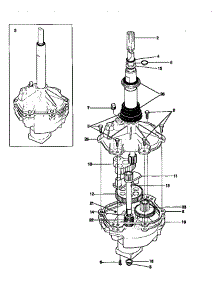 Gearcase / Transmission parts for Kenmore Washer Dryer Combo 417.98862890 (41798862890, 417 98862890) from AppliancePartsPros.com