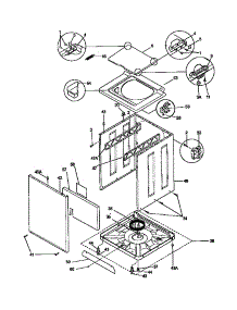 Top And Cabinet parts for Kenmore Washer Dryer Combo 417.98864890 (41798864890, 417 98864890) from AppliancePartsPros.com