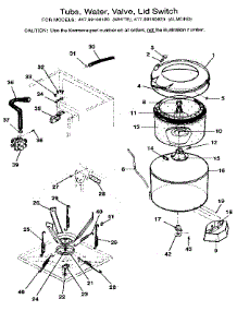 Tubs, Water, Valve, Lid Switch parts for Kenmore Washer Dryer Combo 417.99160120 (41799160120, 417 99160120) from AppliancePartsPros.com