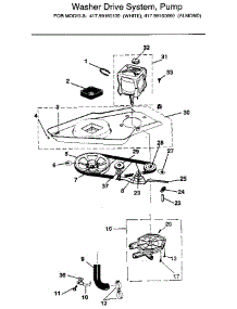 Washer Drive System, Pump parts for Kenmore Washer Dryer Combo 417.99160800 (41799160800, 417 99160800) from AppliancePartsPros.com