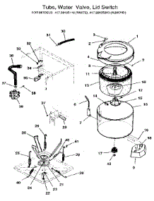 Tub, Basket, And Agitator parts for Kenmore Washer Dryer Combo 417.99165110 (41799165110, 417 99165110) from AppliancePartsPros.com