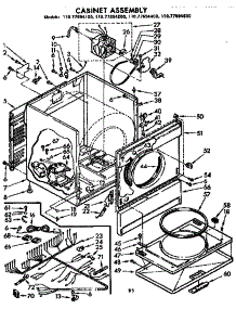Cabinet Assembly parts for Sears Dryer 11077694600 from AppliancePartsPros.com
