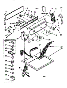 Top And Console parts for Kenmore Dryer 110.77732790 (11077732790, 110 77732790) from AppliancePartsPros.com