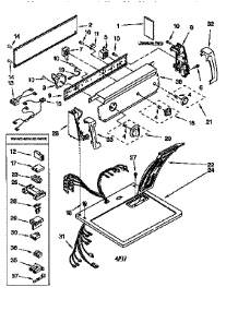 Top And Console parts for Kenmore Dryer 110.77732791 (11077732791, 110 77732791) from AppliancePartsPros.com